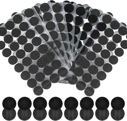 DFYOUHOME® 128 Pairs Self Adhesive Dot 1 inch Round Hook and Loop with Waterproof Sticky Glue Tape Back Nylon Dot Strip Fastener Light Weight Stronghold for Classroom, Office, Home (Red) in Kuwait