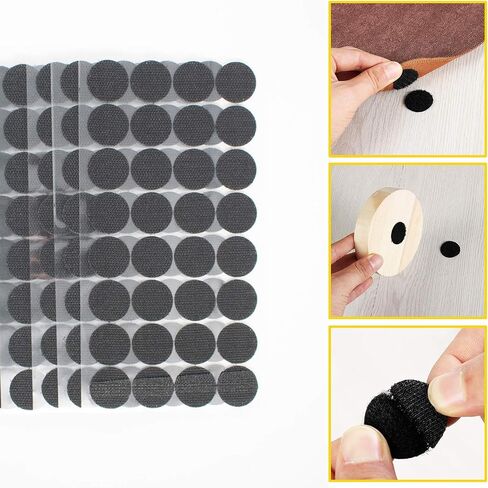 DFYOUHOME® 128 Pairs Self Adhesive Dot 1 inch Round Hook and Loop with Waterproof Sticky Glue Tape Back Nylon Dot Strip Fastener Light Weight Stronghold for Classroom, Office, Home (Red) in Kuwait