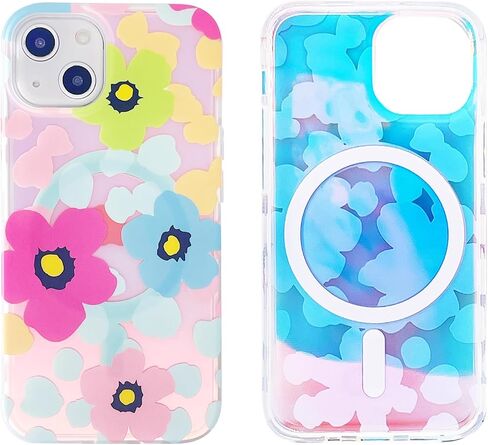 الحالة المغناطيسية لـ iPhone 13 Mini 5.4 بوصة متوافقة مع Magsafe شحن TPU الناعم الصدمات النحيف Slim Frackproof Presctive Cover (Nebula Galaxy Cat) in Kuwait