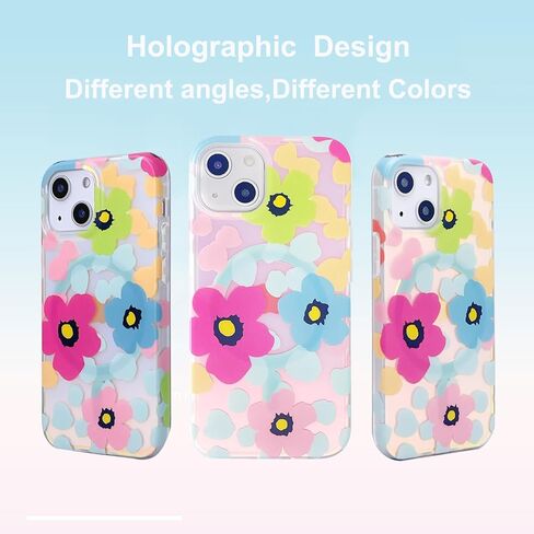 الحالة المغناطيسية لـ iPhone 13 Mini 5.4 بوصة متوافقة مع Magsafe شحن TPU الناعم الصدمات النحيف Slim Frackproof Presctive Cover (Nebula Galaxy Cat) in Kuwait