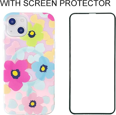 الحالة المغناطيسية لـ iPhone 13 Mini 5.4 بوصة متوافقة مع Magsafe شحن TPU الناعم الصدمات النحيف Slim Frackproof Presctive Cover (Nebula Galaxy Cat) in Kuwait