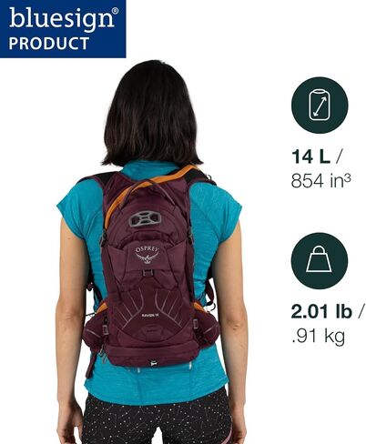 Osprey Raven 10L Women's Biking Backpack with Hydraulics Reservoir, Waterfront Blue in Saudi Arabia