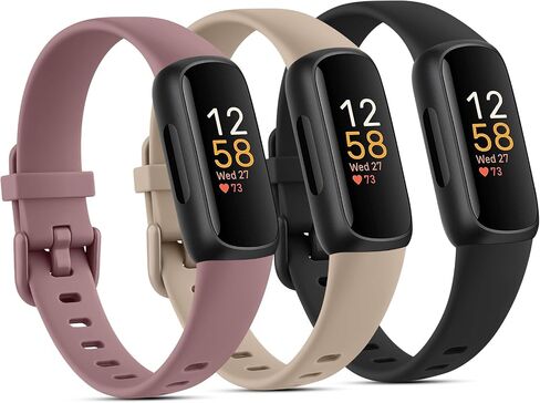3 حزمة نطاقات السيليكون متوافقة مع Fitbit Inspire 3 نطاقات للنساء الرجال ، وأشرطة معصم رياضية بديلة قابلة للتعديل in Kuwait