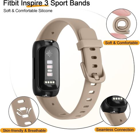 3 حزمة نطاقات السيليكون متوافقة مع Fitbit Inspire 3 نطاقات للنساء الرجال ، وأشرطة معصم رياضية بديلة قابلة للتعديل in Kuwait