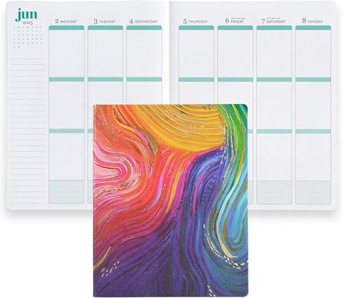Erin Condren 2025 Softbound Focused Planner (يناير - ديسمبر 2025)، 8 × 10 بوصة، مجلة مخطط أسبوعية وشهرية لمدة 12 شهرًا، تخطيط أفقي، غطاء ناعم، ربط مسطح، غطاء باسل وداخلي مركز in Kuwait