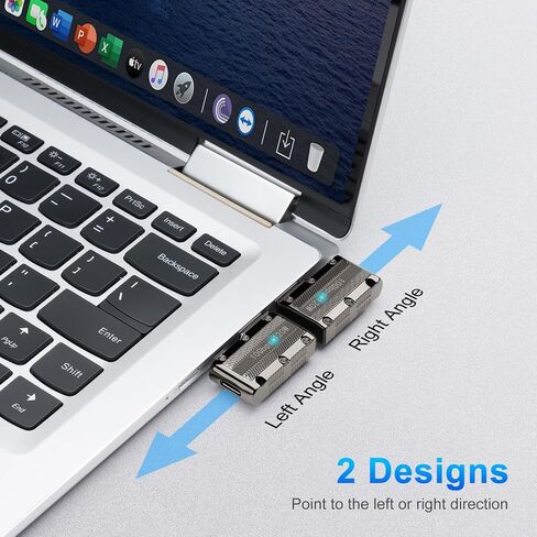 10 جيجابت في الثانية USB 3.1 محول 90 درجة (2 حزمة) ، أعلى وأسفل زاوية 90 درجة USB 3.1 النوع A من الذكور إلى محولات الإناث USB-C ، 120W شحن سريع الشحن OTG (USB 3.1 لأسفل لأسفل) in Kuwait