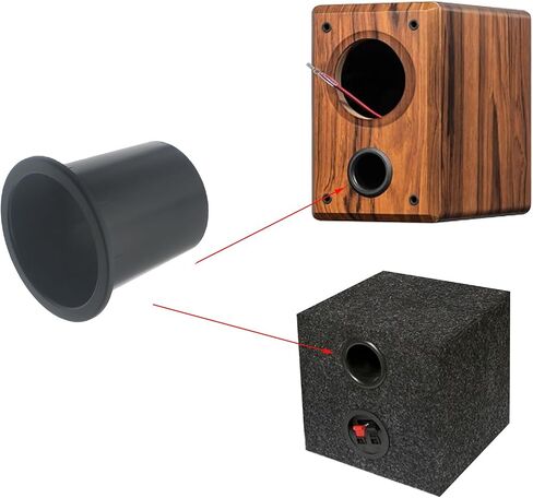 4pcs Speaker Cabinet Port Tubes 121x117mm Speaker Port Tube Subwoofer Bass Box Vent Woofer for Speaker Cabinet Portable Speaker Home Speaker or Car Speaker in Saudi Arabia