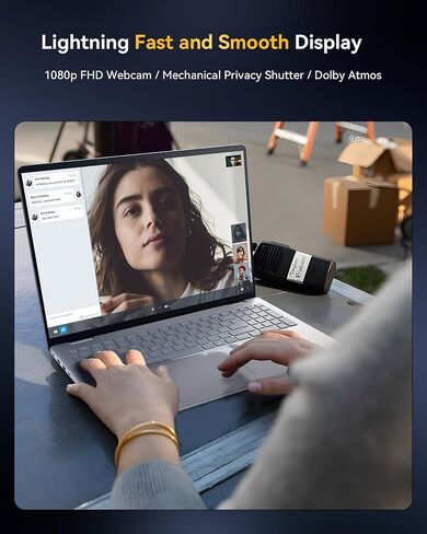 Dell Inspiron 16" FHD + Touchscreen Business Laptop, AMD Ryzen 7 8840U | AMD Radeon Graphics, 32GB DDR5 | 1TB SSD, Copilot AI, Backlit KB, FP Reader, Webcam, Win 11 Pro + MS Office, w/Accessories in Saudi Arabia