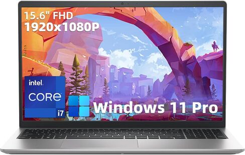 Dell Inspiron 15.6" FHD 3530 Business Laptop, i7 1355U, with Windows 11 Pro&MS Office, Intel Iris Xe Graphics, Backlit KB, Fingerprint, w/Hoouwrd External DVD Drive Accessoire(32GB RAM | 1TB SSD) in Kuwait