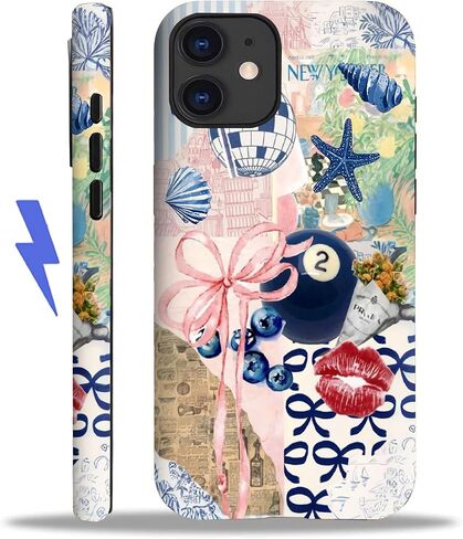 حالة لـ iPhone 15 ، [متوافق مع Magsafe] Coquette Collage Aesthetic Bow Phone ، حالة مقاومة للصدمات المقاومة للخدش (لـ iPhone 15) in Kuwait