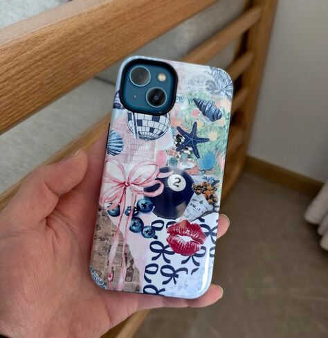حالة لـ iPhone 15 ، [متوافق مع Magsafe] Coquette Collage Aesthetic Bow Phone ، حالة مقاومة للصدمات المقاومة للخدش (لـ iPhone 15) in Kuwait