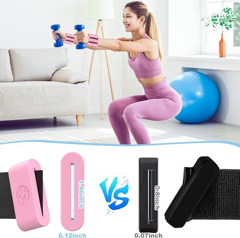 Ankle wrist Weights for Women, 1 Pair (2.2lb) Non-Slip Hand & Leg Weighted for Strength Training, Walking, Running, Yoga, Pilates, and Jogging Black Vine4 in Kuwait