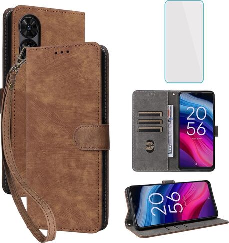 for TCL 50 XE NxtPaper 5G / TCL 50 XE 5G Wallet Phone Case with Screen Protector [RFID Blocking] Card Holder Kickstand Women Men Cell Phone Case for TCL 50XE TCL50 XE NxtPaper 5G Purple in Saudi Arabia