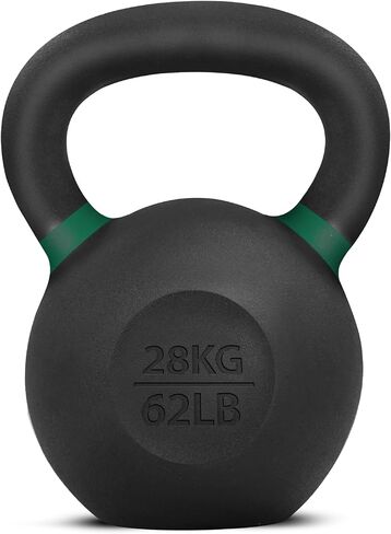 Yes4All Powder Coated Cast Iron Kettlebell Single Dark Red - 36 KG / 79 LB Strength Training Kettlebells Weight Set for Full Body Workout, Home Gym in Saudi Arabia