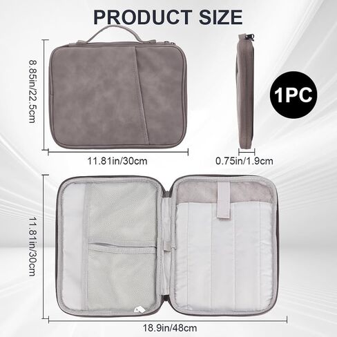 Creatcabin 9-11 قرص قرص وسادة حقيبة تحمل كيس تخزين جيوب الملحقات منظم القماش الشاحن للمنتج الإلكتروني مع HOADE COLLECT in Kuwait