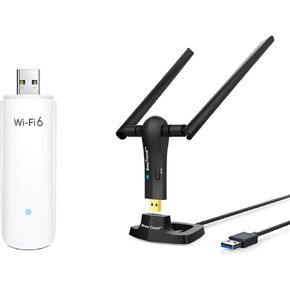 BrosTrend 1200Mbps Long Range USB WiFi Adapter and BrosTrend WiFi 6 AX1800Mbps USB WiFi Adapter Dual Band WiFi Dongle