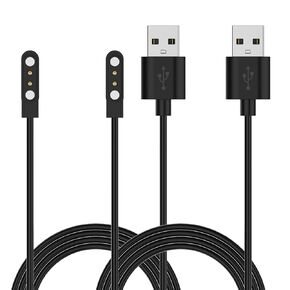 Intended for Motorola Moto Watch 120 Charger Cable 3.3ft USB Portable Replacement Charging Cord Compatible with Moto Watch 120 Smartwatch Charger (Black,2PACK)