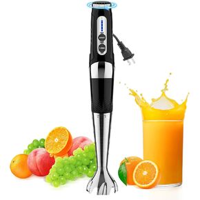 Immersion Blender Handheld, 3-Angle Adjustable with 21-Speed Electric Hand Emulsion Stick Blender with Stainless Steel Bladefor Milkshakes, Puree, Soup, Baby Food, Smoothies