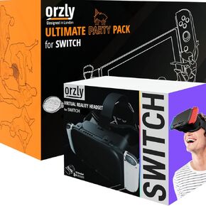 Orzly Party Pack & VR سماعات رأس Nintendo Switch