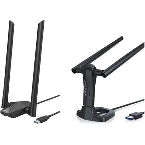 BrosTrend AX1800 WiFi 6 Linux Compatible WiFi Adapter for PC and Raspberry Pi 2+ w/Longer Range WiFi Antenna & AC1200 Linux WiFi Adapter for Long Range with 2X5dBi Antennas, USB3.0