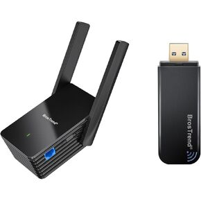 BrosTrend AX1500 WiFi 6 Universal WiFi to Ethernet Adapter and BrosTrend 1200Mbps USB WiFi Network Adapter Bundle