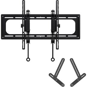 SANUS Home Theater Optimization Bundle: Advanced Tilting Premium TV Wall Mount Supports Large TVs up to 90" + Universal Soundbar Mount fits Mount Soundbars Weighing Up to 15 lbs.