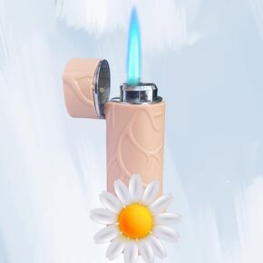 Brown Butane Torch Lighter,Jet Flame Cool Windproof Lighters,Jet Torch Adjustable,Refillable Butane Lighter,Kitchen BBQ Candles
