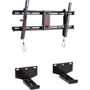 ECHOGEAR Tilting TV Wall Mount & Universal Soundbar Wall Mount Bracket - Low Profile Design - for TVs Up to 90"