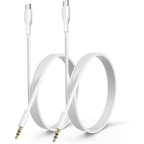 UUX CORM UX إلى UUX من USB C إلى AUX ، من النوع C إلى 3.5 مم من CORM لـ iPhone 16 15 PRO MAX ، 2PACK USB C إلى 3.5 ملم كابل Dongle Cable Dongle Cable لـ Samsung Galaxy S24 Ultra ، A55 ، A16 ، A15 ، A25 ، S23 ، S22 ، S21 ، S21