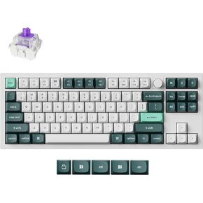 Keychron Q3 HE QMK Wireless Custom Mechanical Keyboard with Knob, 2.4 GHz/Bluetooth/Wired 80% Layout Hot-Swappable Programmable RGB Backlit Gateron Magnetic Switches for Mac Windows, Carbon Black