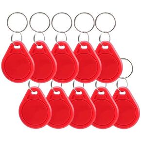 10 PCS 13.56 MHz UID Writable Rewritable Clone IC Smart Keychain, Compatible with MIFARE Classic 1K, RFID Blank Tag for Access Control Key Tag Rewritable
