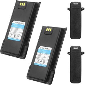 BAOFENG dm-1701 Battery，2200mAh 7.4V DM-1 Li-ion Battery with Belt Clip for for DM1701 DMR Two Way Radio (1 Pack+Belt Clip)