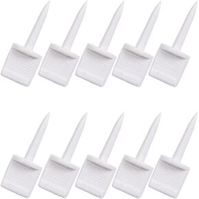 lasenersm 10 Pieces Target Nail Target Face Pin Plastic Archery Paper Target Face Pins Plastic Archery Hunting Nails Shooting Target Pin Fixed for Target Papers(White, 5.3 cm)