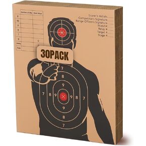 30 Pack Shooting Targets Cardboard, 1/8 Inch Thick Cardboard Targets for Shooting Range Indoor and Outdoor Practice