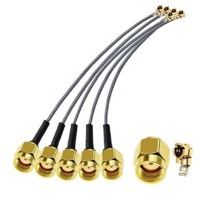 TUOLNK IPX to RPSMA Extension Cable RP-SMA Male to MHF1 UFL Female RF WiFi Pigtail Grey Cable for Network Card 1.13mm Coaxial Coax Cable Low Loss 6inch (15cm) 5Pack