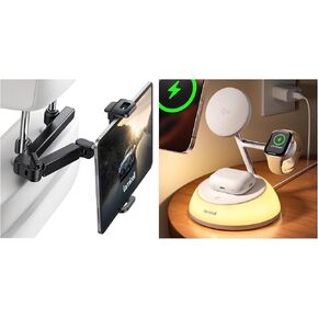Lamicall 4 in 1 Qi2 Charging Station & Car Headrest Tablet Holder