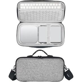 Carrying Case Compatible with 2024 Mac Mini M4/M4 Pro Accessories, Portable Protective Hard Travel Case Organizer Storage Bag for Mac Mini M4 Magic Keyboard, Mouse, Trackpad, Cables, Waterproof