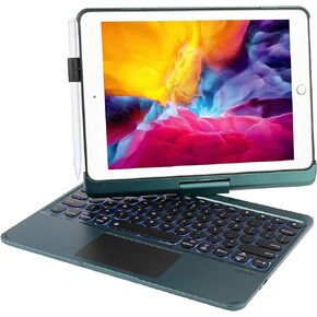 Keyboard Case for iPad Air 11-inch (M3 2025 / M2 2024), 360° Rotatable Keyboard with Touchpad for iPad Pro 11 inch (4th/3rd/2nd/1st Gen) & 10.9" Air 5th/4th Gen, 7 Color Backlit (Black)