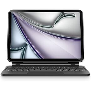 Magic Keyboard Case for 2025 iPad 11th (A16) & iPad 10th Generation (10.9-inch): Smart Multi-Touch Trackpad, RGB Backlit, Function Row, Off White