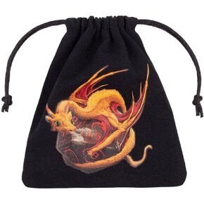 Q-Workshop: BLACK Call of Cthulhu / COC Dice Bag in Linen