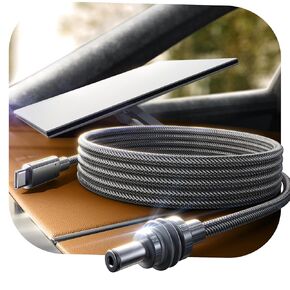 LISEN Starlink Mini Cable 100W 18AWG Starlink Mini USB C Power Cable Nylon Braided Star Link Mini Power Supply, E-Marker Chip Protection, Waterproof, Works with 100W PD Power Sources,10FT