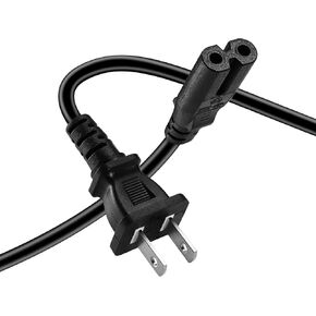 for Samsung TV Power Cord Replacement 2 Prong TV Power Cord 10 FT for LG TCL Roku Sony Hisense Mac Insignia Sharp Panasonic Toshiba Apple AC Plug Power Cable (10FT)