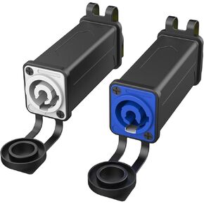 2 Packs Powercon to Powercon Male and Female Powercon Connectors Extension Adapter,NAC3MPA-1 to NAC3MPB-1 AC Power Coupler 20A