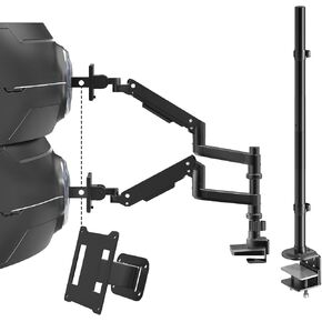 Bundle:17-49'' Dual Monitor arm and VESA Adapter and 31.5 inch Long Pole(with Steel Base)