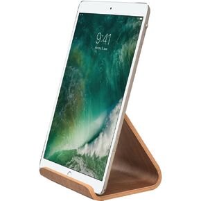 Samdi iPad Stand for Kitchen ، Wood Tablet Desktop حامل حامل Dock لـ iPad Pro 9.7 ، 10.5 ، Air ، Mini 2 3 4 ، Kindle (Black Walnut)