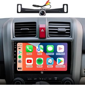 9'' Car Stereo Radio Upgrade for Honda CR-V2012 2013 2014 2015 2016 with Android12/5G WiFi/Wireless CarPlay/Android Auto/Touch Screen/GPS Navigation/Bluetooth/FM/RDS/HD Backup Camera
