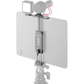 Sirui Aluminium Tablet Mount Tripod ، Mount Wide Open Triped Clamp Mount for iPad مع محول الأحذية البارد القابل للإزالة ، حامل اللوحي لتسجيل الفيديو مع لوحة QR لـ ARCA و 1/4 ".