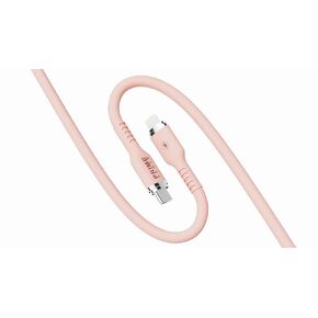 USB C to Lightning Cable, 5 FT Silicone 65 W Compatible with iPhone Charger Cord for iPhone 12, 13 and 14 Charging Cable (Peach)