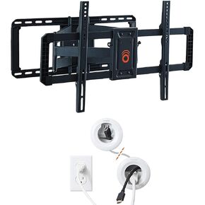 ECHOGEAR TV Wall Mount with in Wall Power Kit - Mount Your TV & Hide Wires Behind The Wall