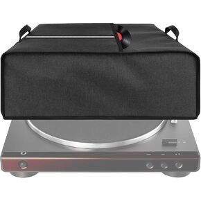 Turntable Dust Cover, Record Player Protective Case Compatible with Audio-Technica AT-LP60X and AT-LP60XBT Turntable Record Player Protector, Dust and Scratch Proof - Dark Grey